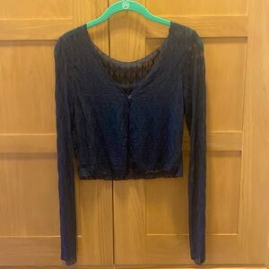 Blue shear sweater size small